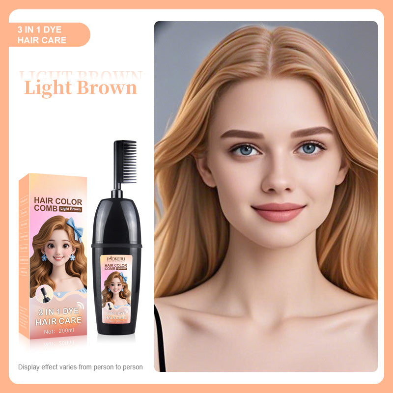 🟧3-in-1-Kamm zum Haarefärben | Einfaches Haarefärben zu Hause mit integriertem Pinsel