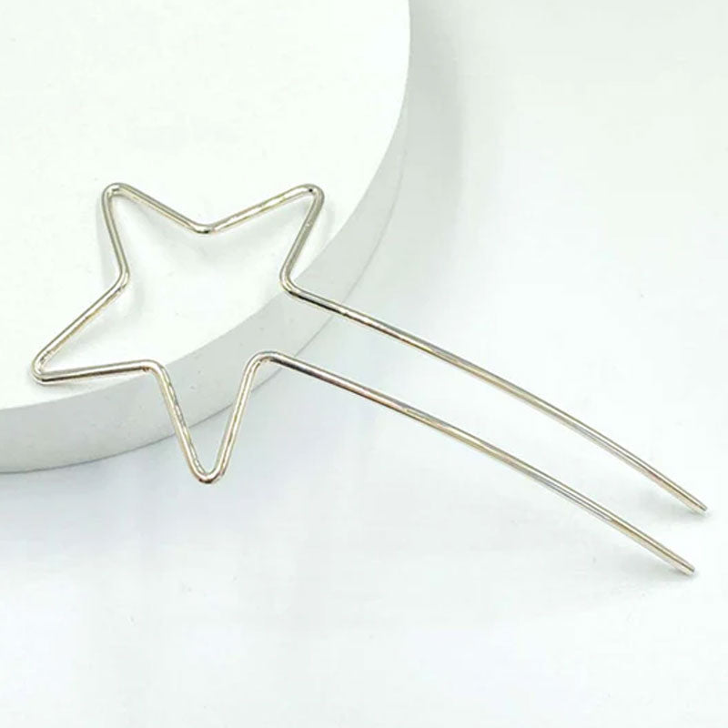 🌟 Stardust Silhouette: Minimalist Wire Star Hair Fork