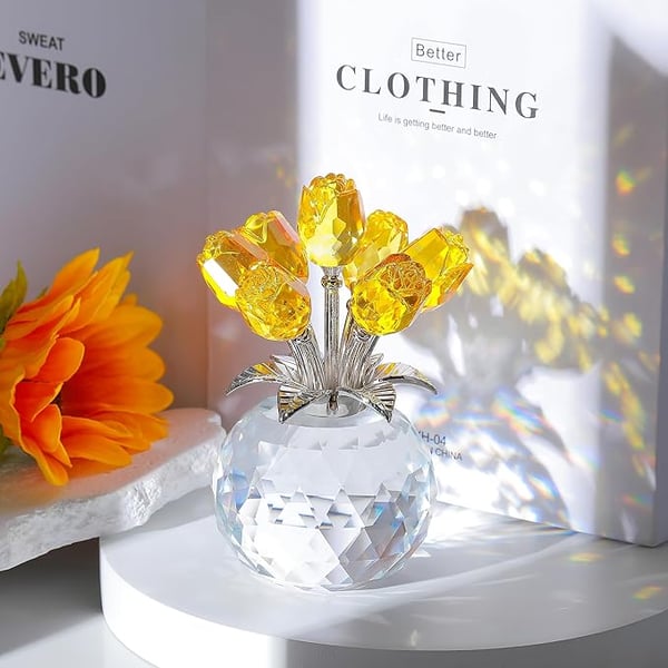 🌈✨ Crystal Flower Prism Vase ✨🌈