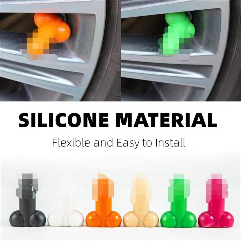 ❤️Sehr empfehlenswert💥Lustige, im Dunkeln leuchtende Ventilkappen für Streiche