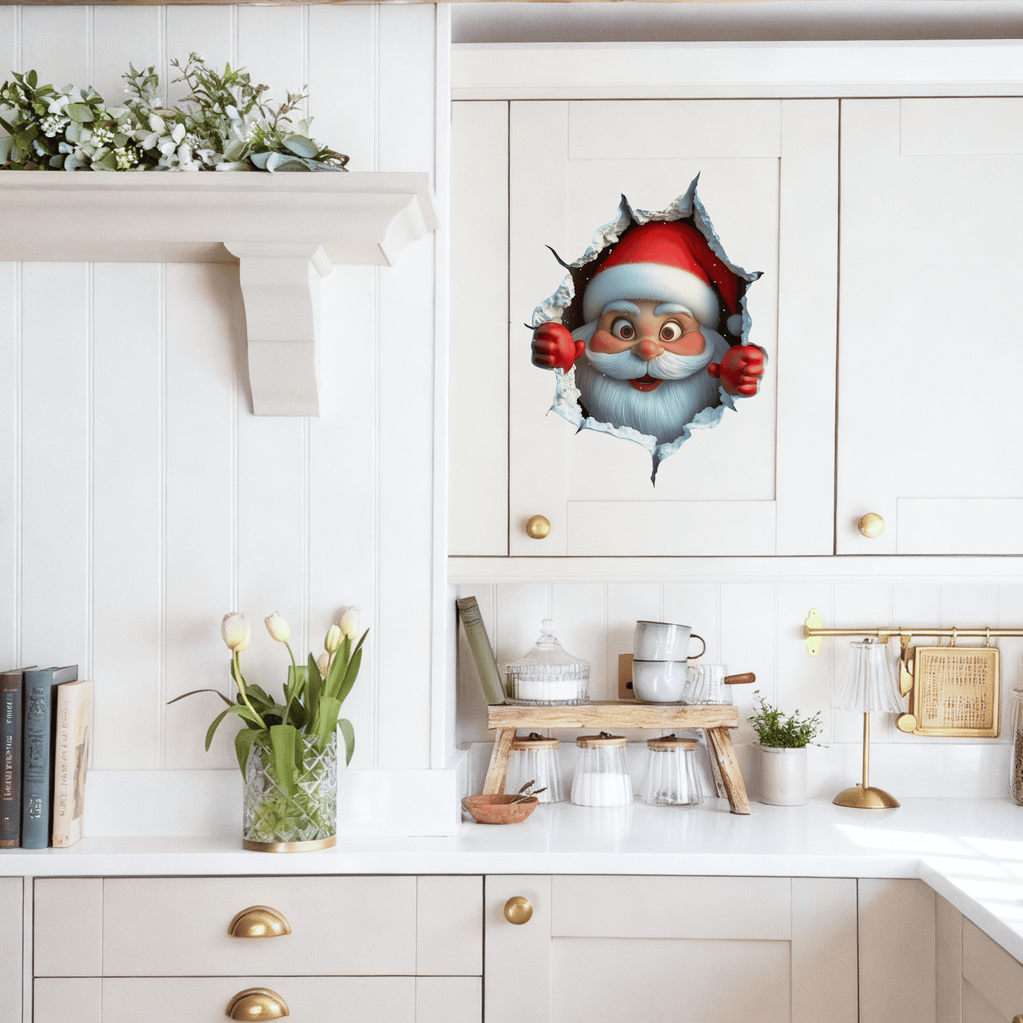 🎄3D Wall-Breaking Santa Claus Sticker🎅