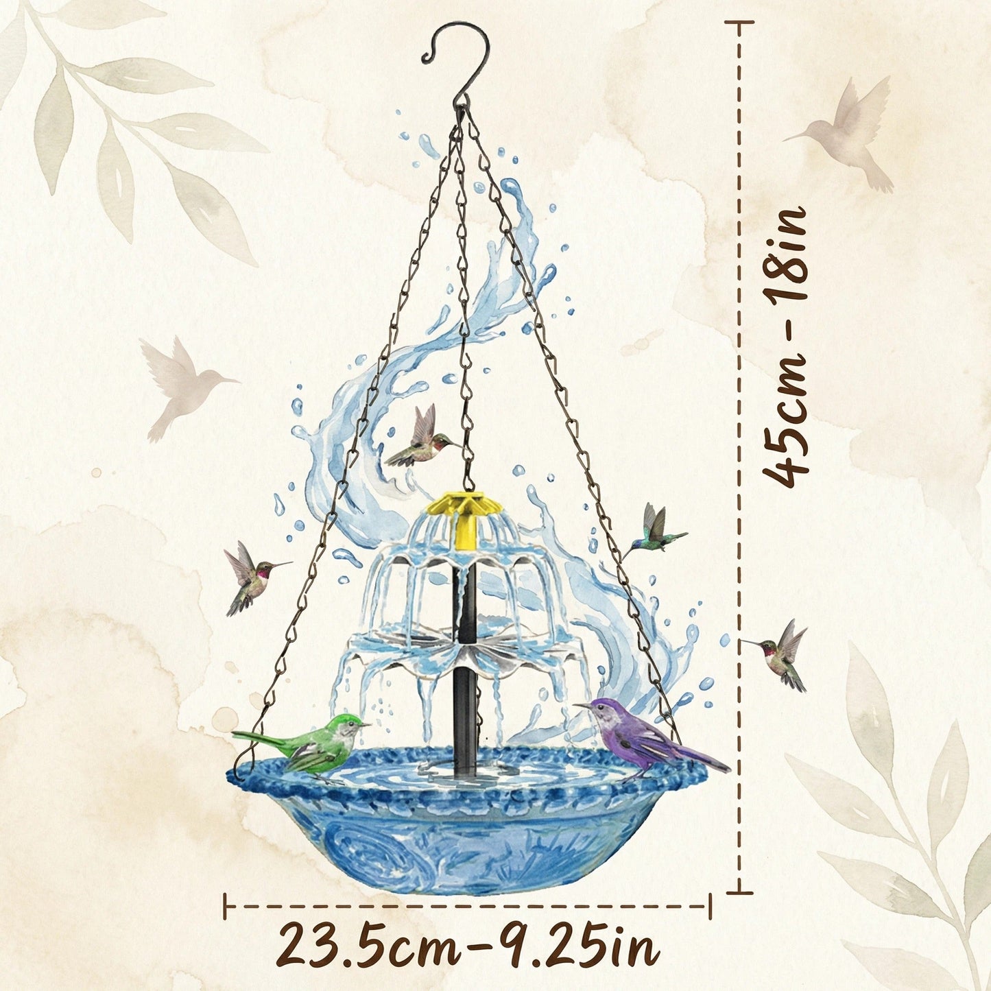 🔥🔥Nieuwjaar 70% korting - Solar Cascade hangende vogelbadfontein