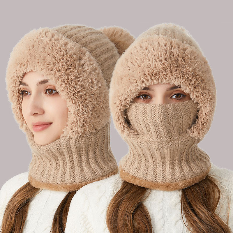 ❄️ 3-in-1 Thick Plush Winter Hat🧣