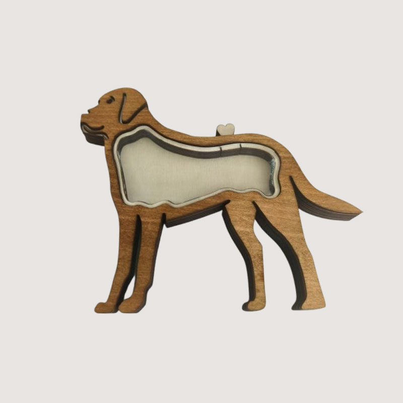 Handgefertigte Aufbewahrungsbox aus Holz für Tierhaare