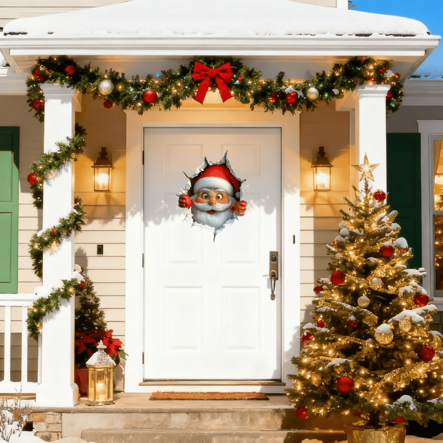 🎄3D Wall-Breaking Santa Claus Sticker🎅