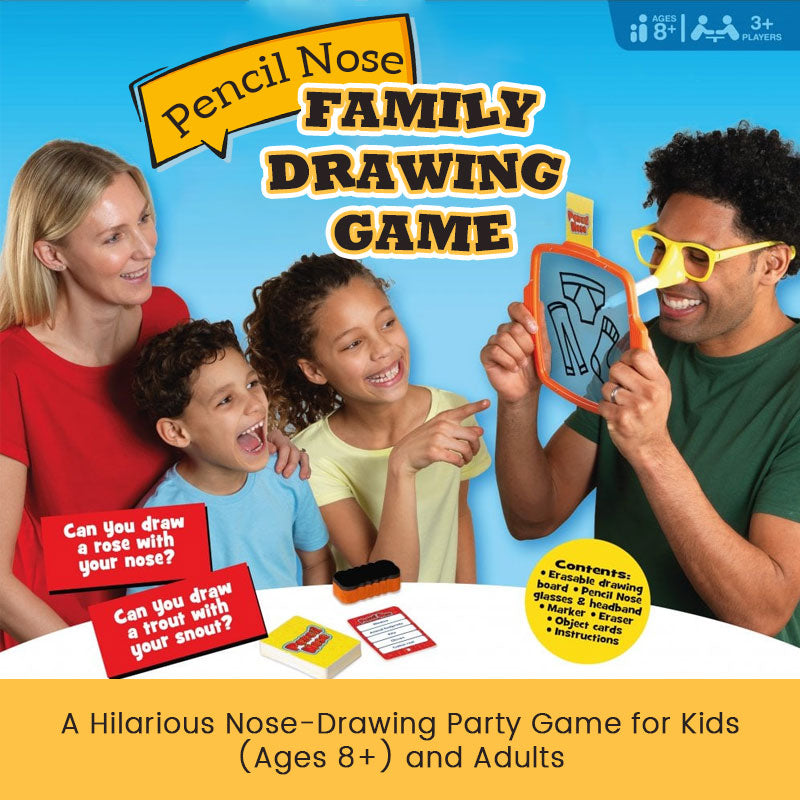 Pencil Nose Family Drawing Game