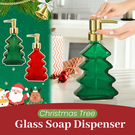 🎄 Christmas Tree Glass Soap Dispenser