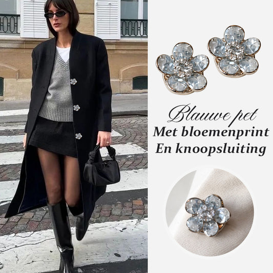 🔥Hot sale🔥Mooie blauwe bloemen design knoopcovers