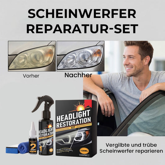 🚗 Scheinwerfer-Reparatur-Set | 2-Schritt Scheinwerfer-Aufbereitung