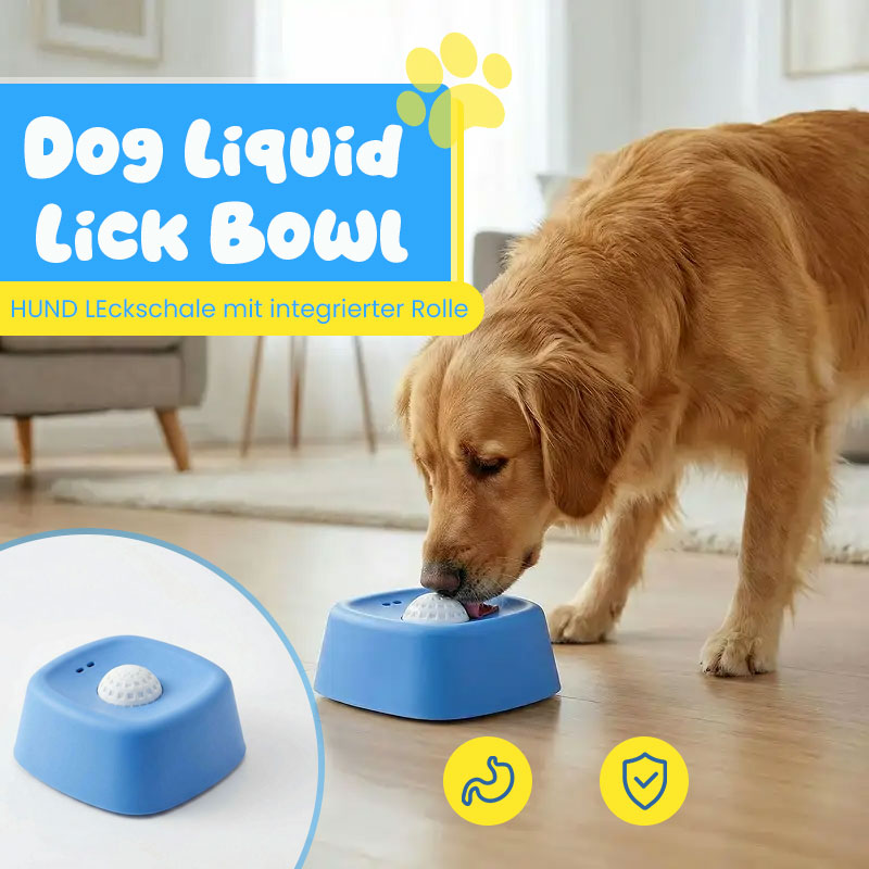 🐾 HUND LEckschale mit integrierter Rolle | Dog Liquid Lick Bowl
