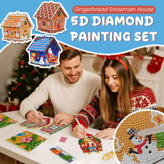 Gingerbread Snowman House Diamond Painting