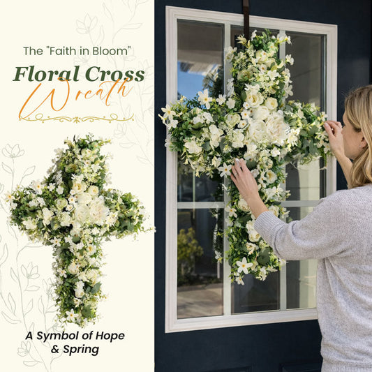 The "Faith in Bloom" Floral Cross Wreath: A Symbol of Hope & Spring