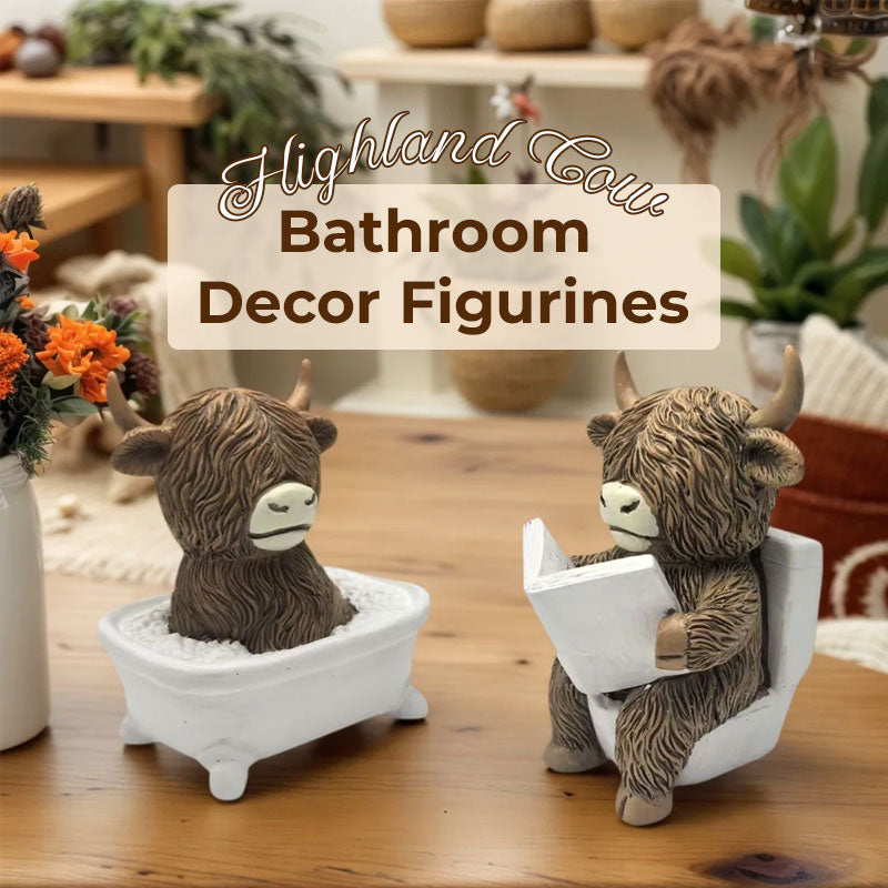 🐮 Badkamerdecoratie met Schotse hooglandkoeien