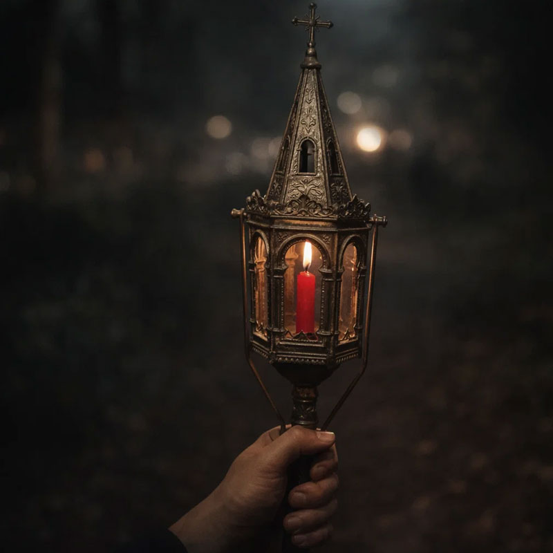 Antique Gothic Candle Lantern