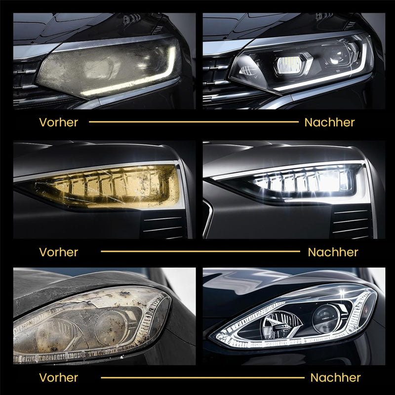 🚗 Scheinwerfer-Reparatur-Set | 2-Schritt Scheinwerfer-Aufbereitung