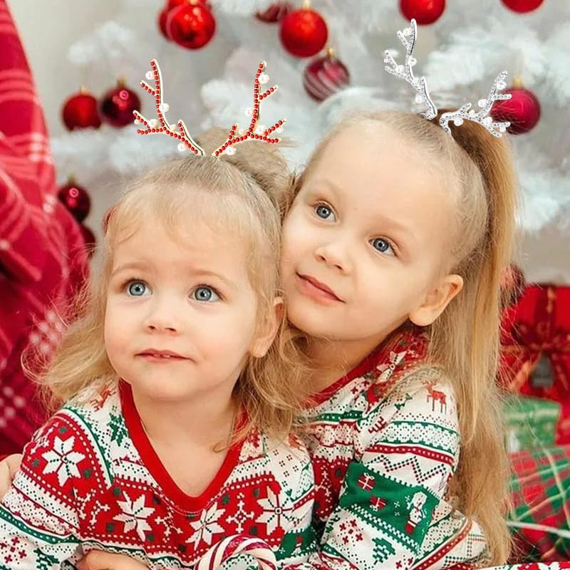 Christmas reindeer antler hair clip