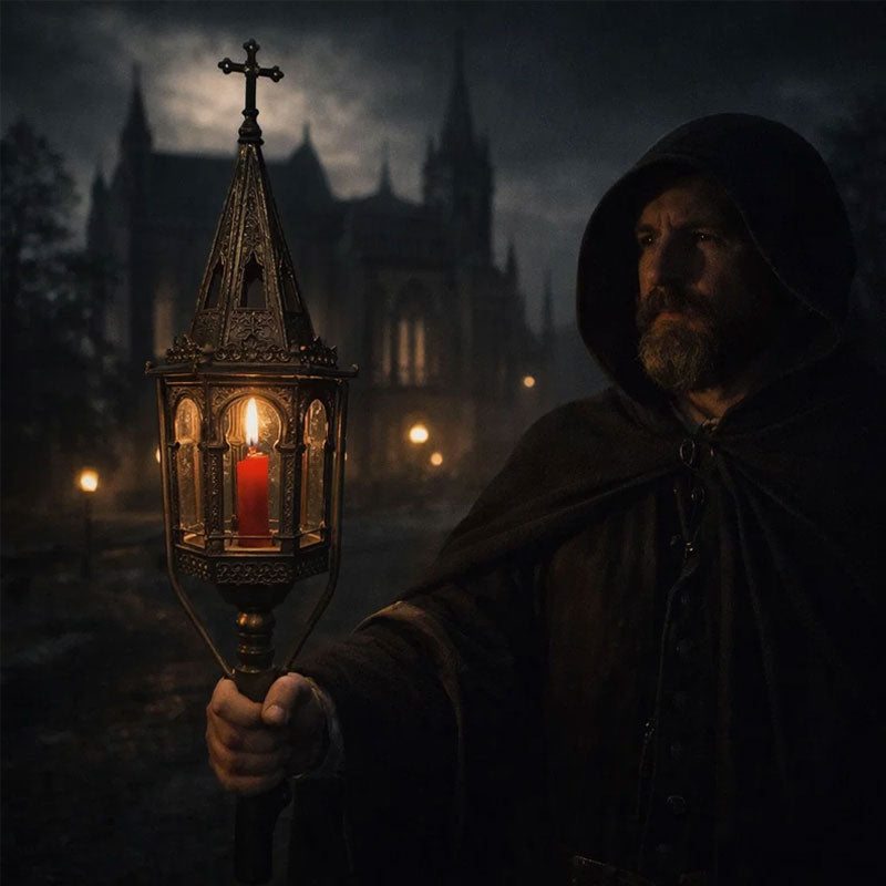 Antique Gothic Candle Lantern