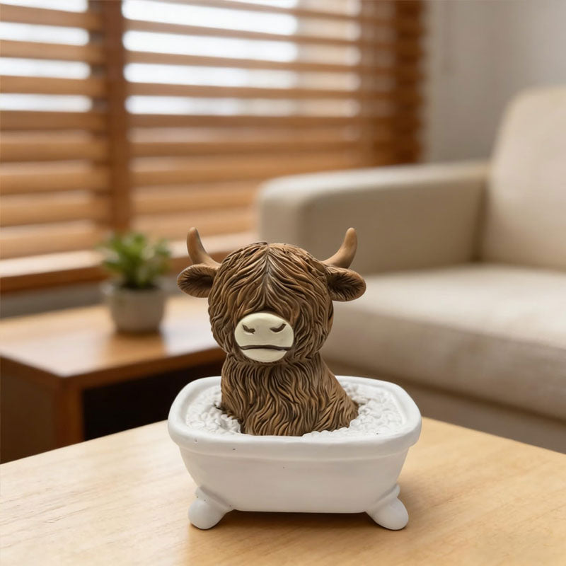 🐮 Badkamerdecoratie met Schotse hooglandkoeien