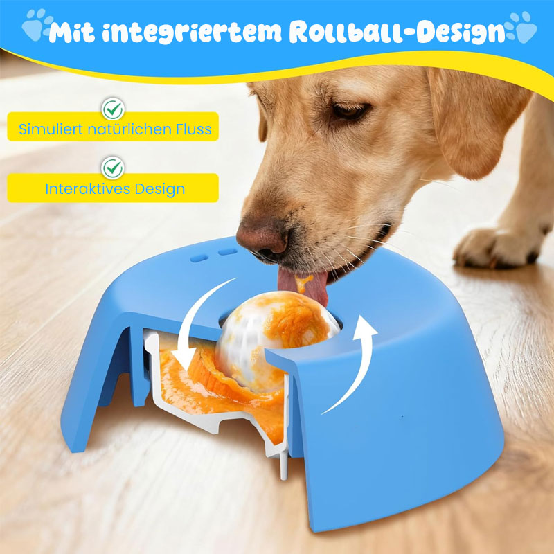 🐾 HUND LEckschale mit integrierter Rolle | Dog Liquid Lick Bowl