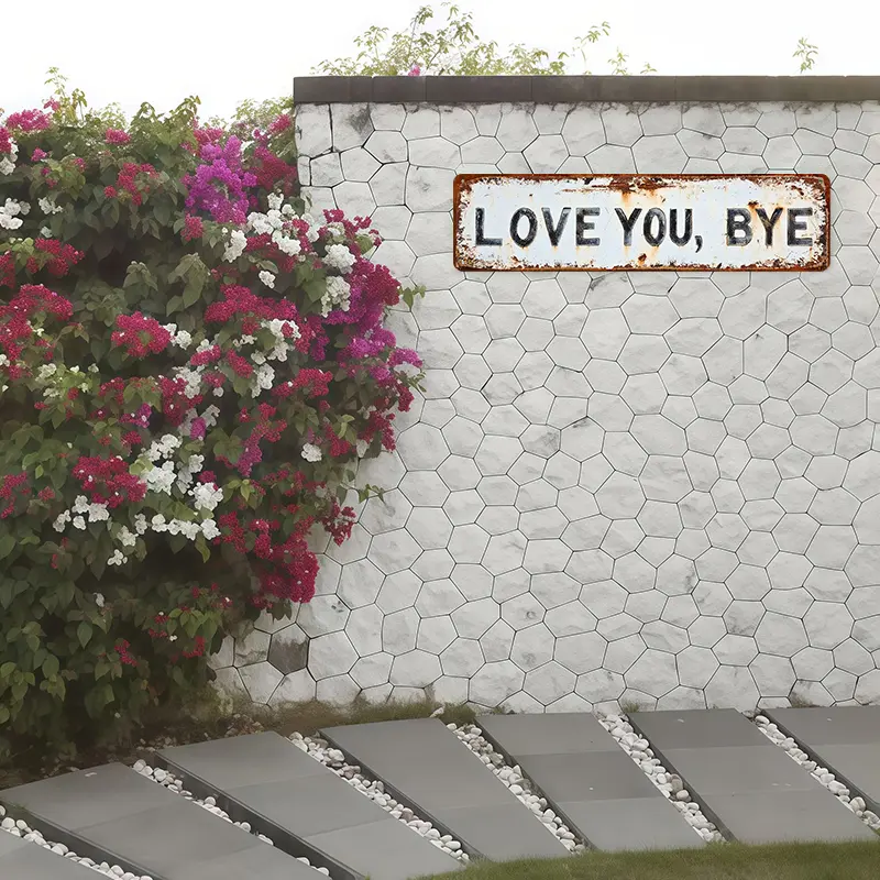 ❤️ LOVE YOU, BYE – Vintage Metal Wall Sign