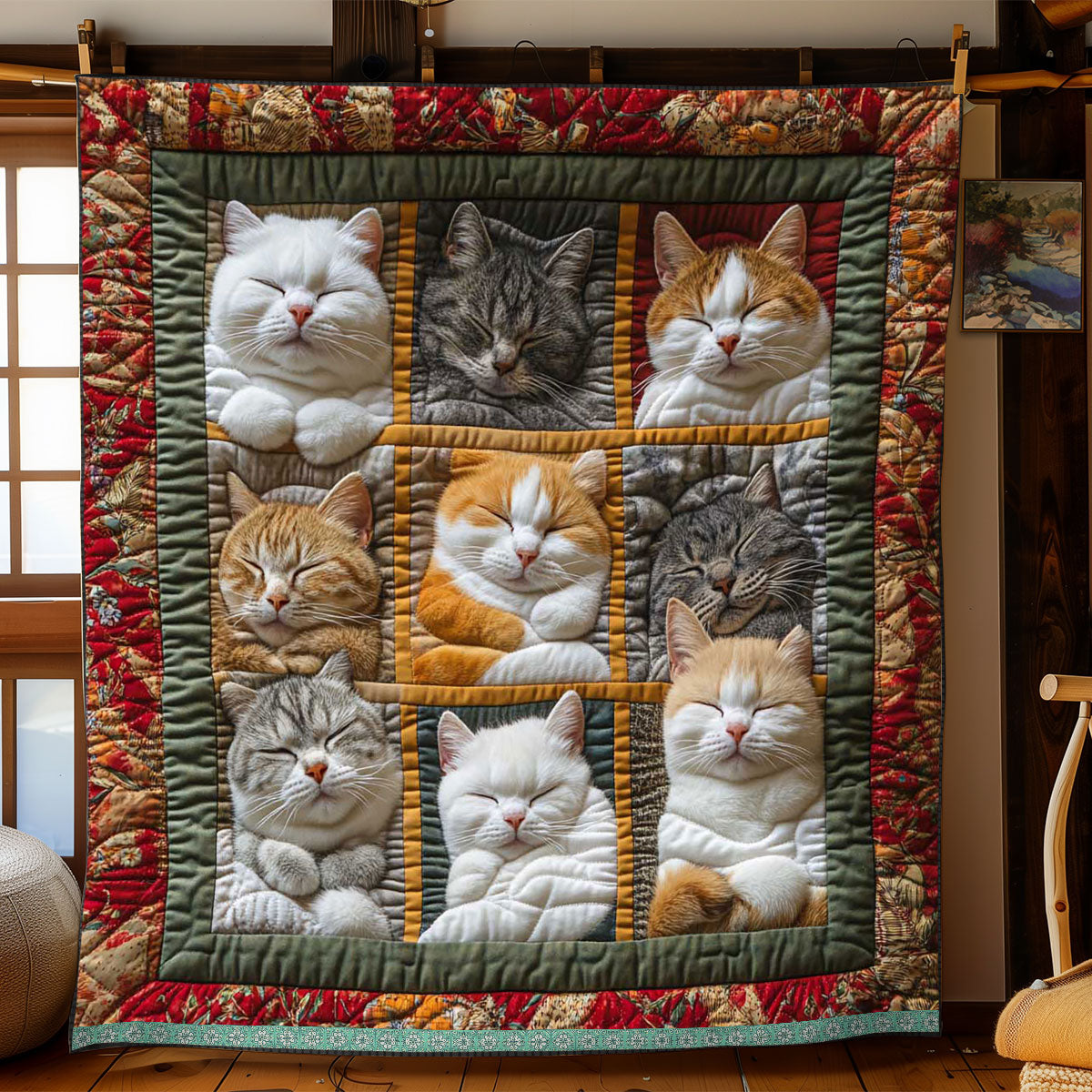 Sleeping Royal Cat blanket