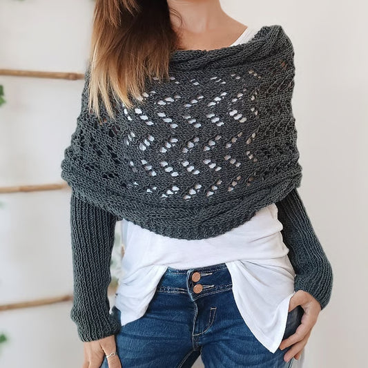 🧶Women's Knitted Double Sleeve Scarf🧣