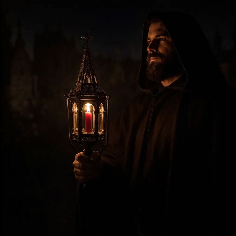 Antique Gothic Candle Lantern