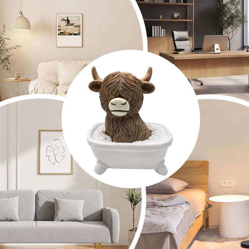 🐮 Badkamerdecoratie met Schotse hooglandkoeien