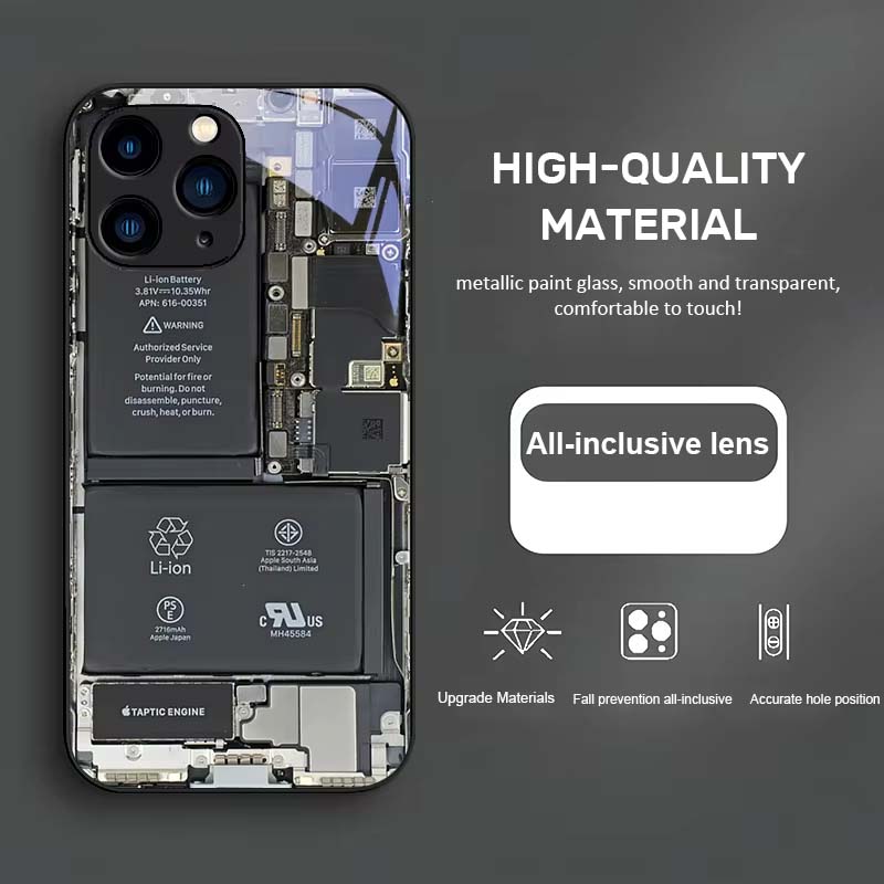 Circuit board glass phone case