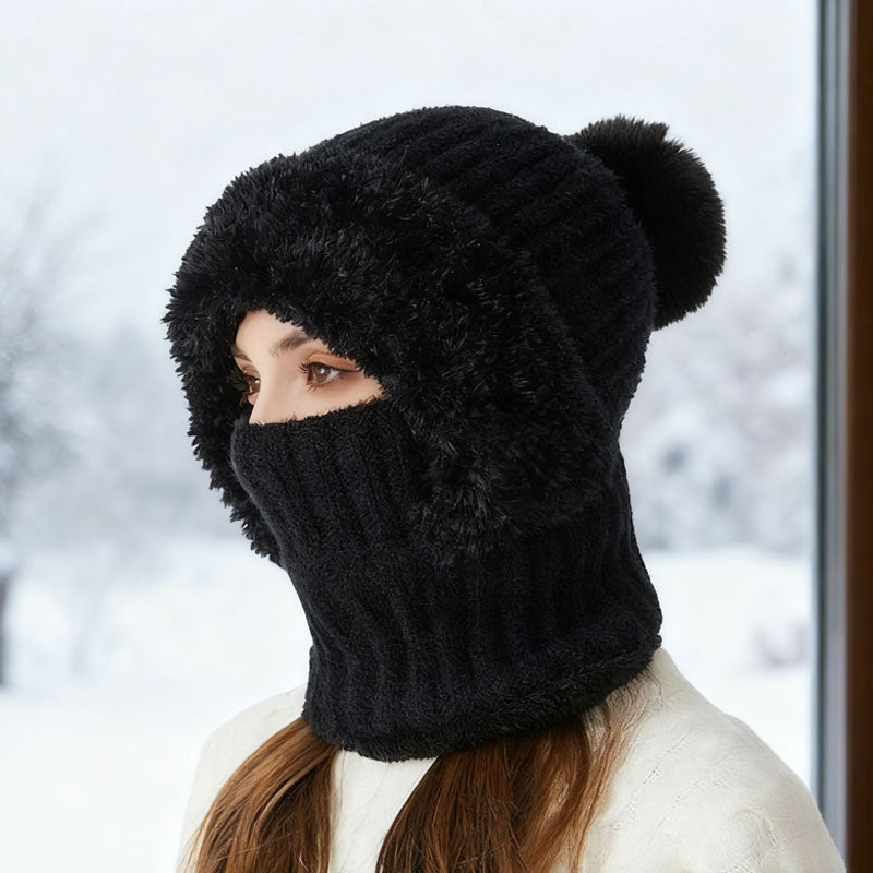 ❄️ 3-in-1 Thick Plush Winter Hat🧣