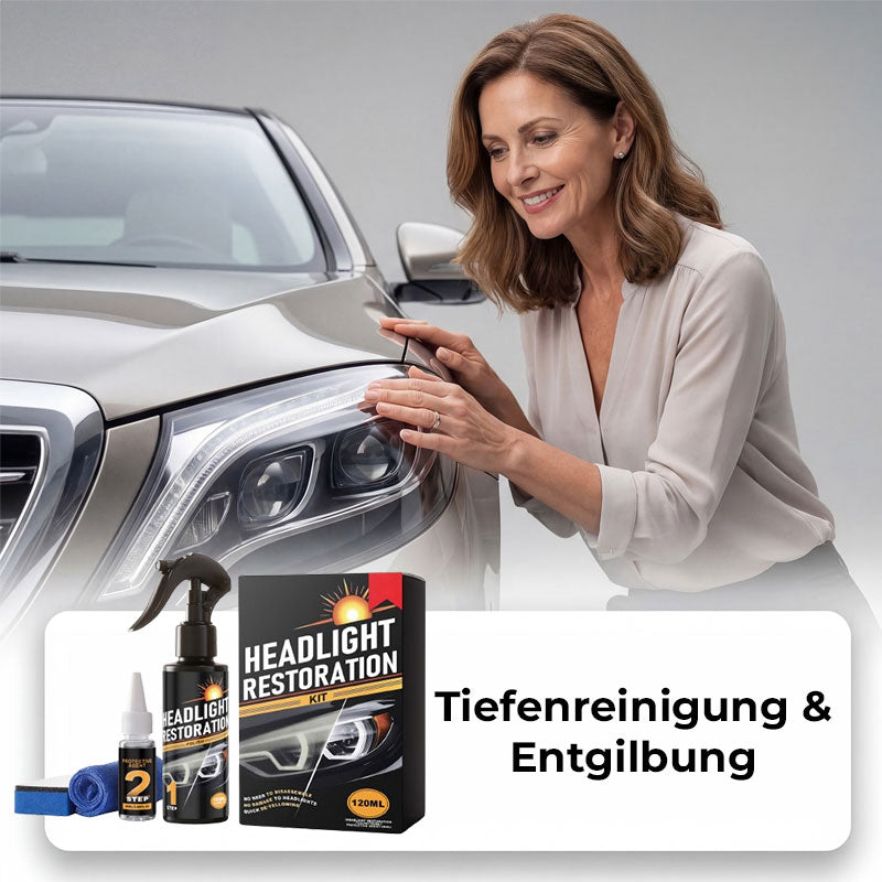 🚗 Scheinwerfer-Reparatur-Set | 2-Schritt Scheinwerfer-Aufbereitung