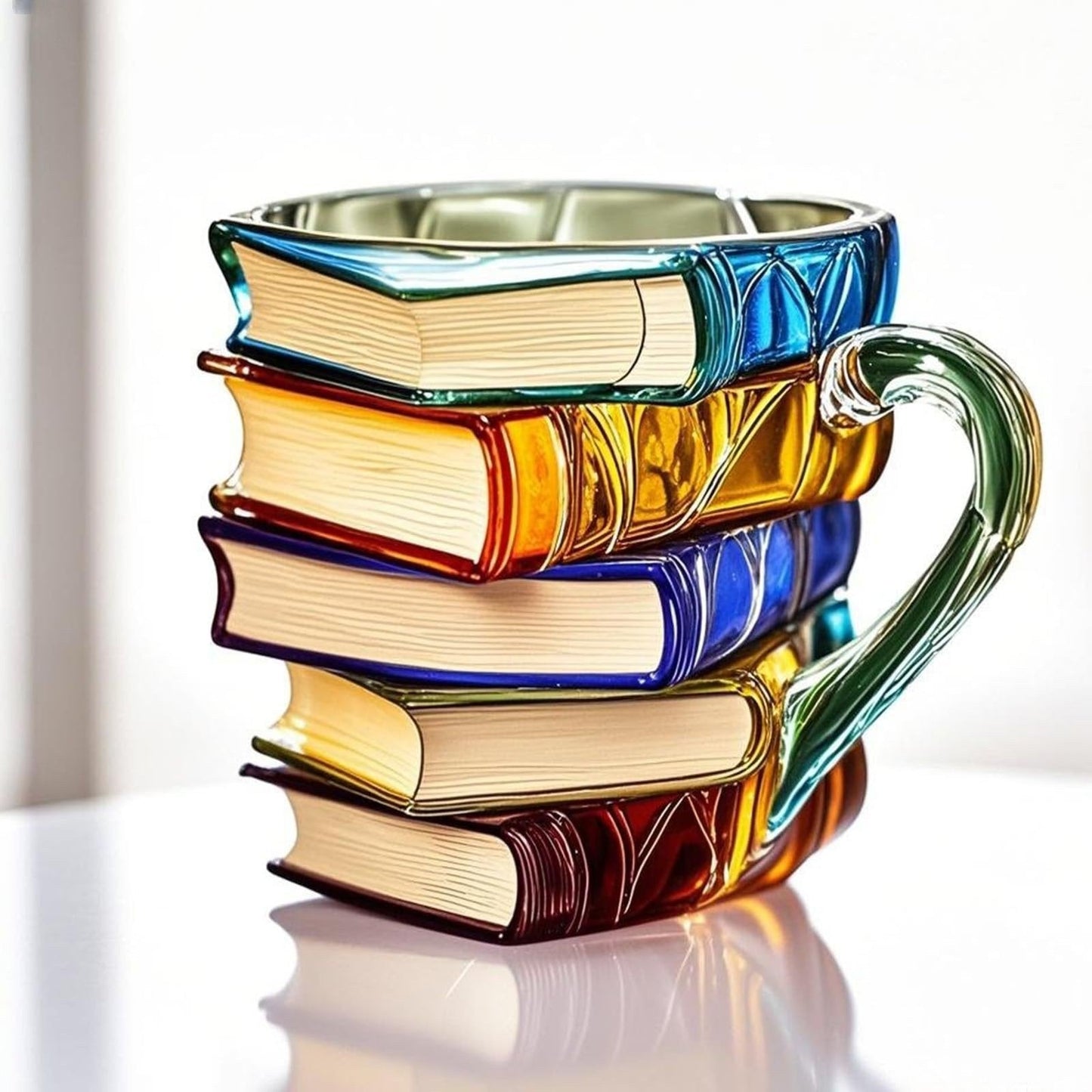 Painted Book Mug