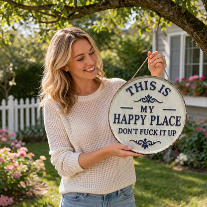 Happy Place – Vintage Statement Metal Sign