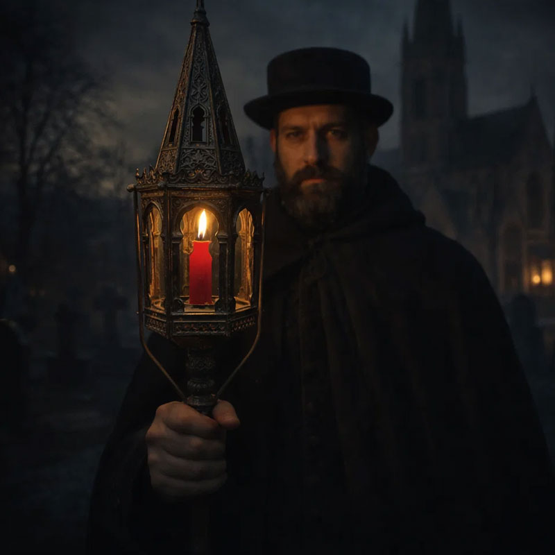 Antique Gothic Candle Lantern