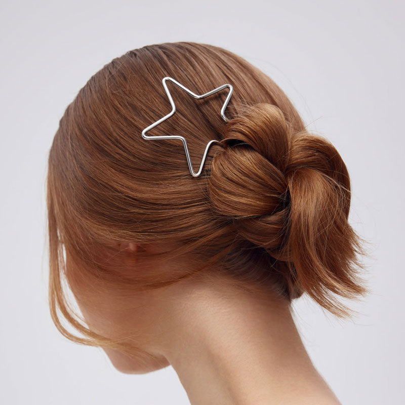 🌟 Stardust Silhouette: Minimalist Wire Star Hair Fork