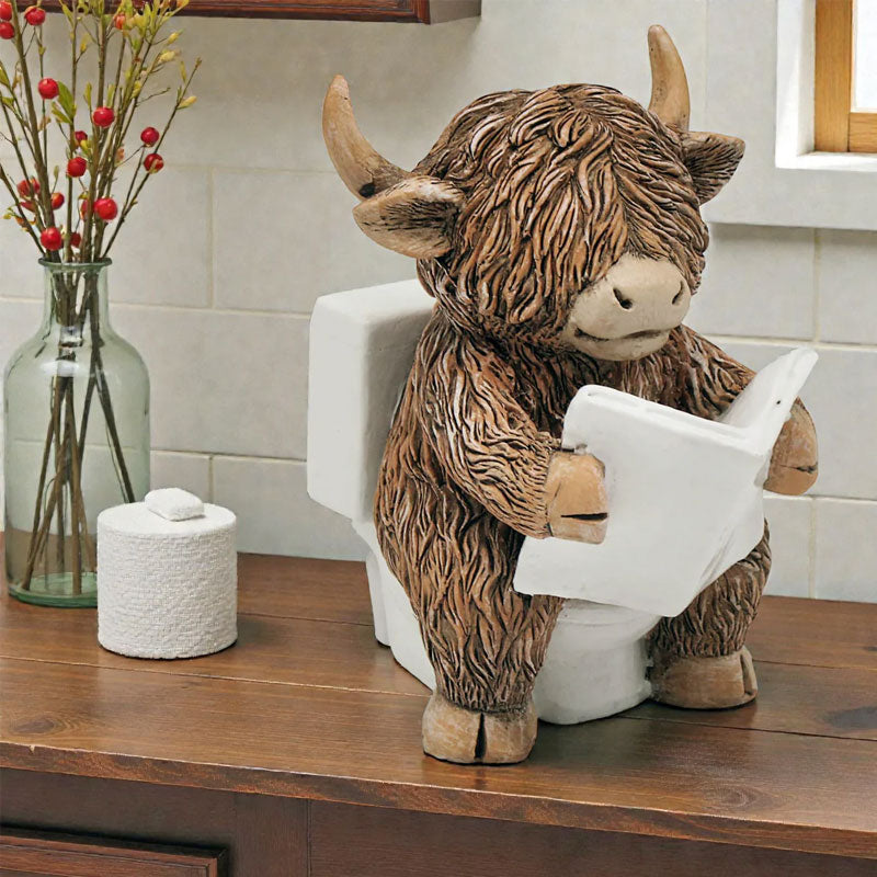 🐮 Badkamerdecoratie met Schotse hooglandkoeien