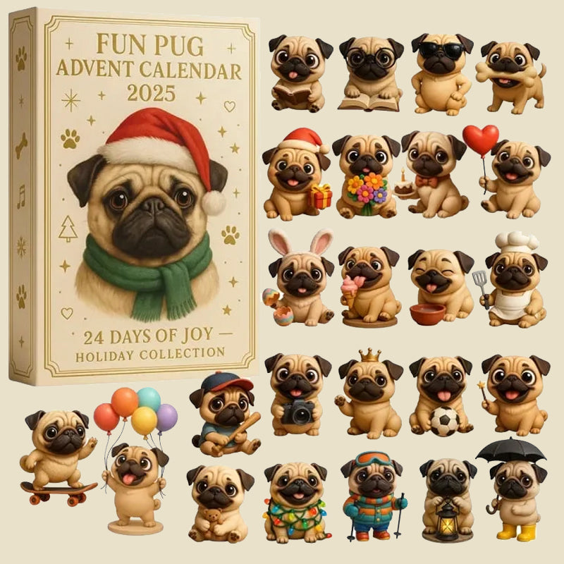 🐾🎄 Fun Pug Advent Calendar 2025