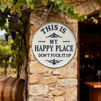 Happy Place – Vintage Statement Metal Sign