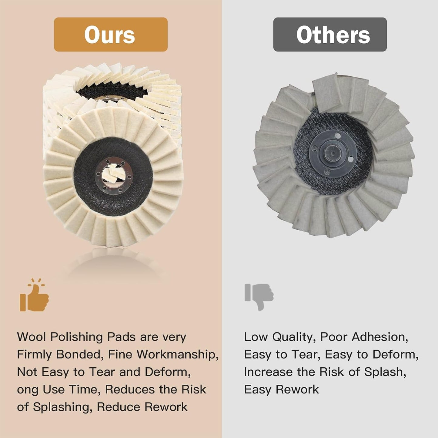 🔥Hot sale🔥5-inch lamellenpolijstschijf van wolvilt