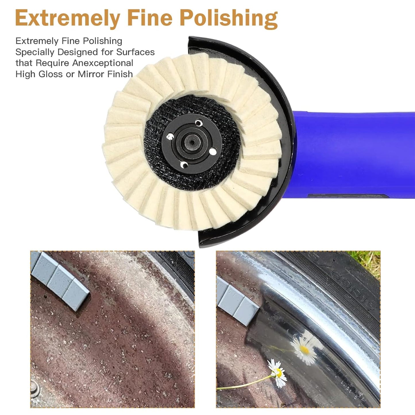 🔥Hot sale🔥5-inch lamellenpolijstschijf van wolvilt