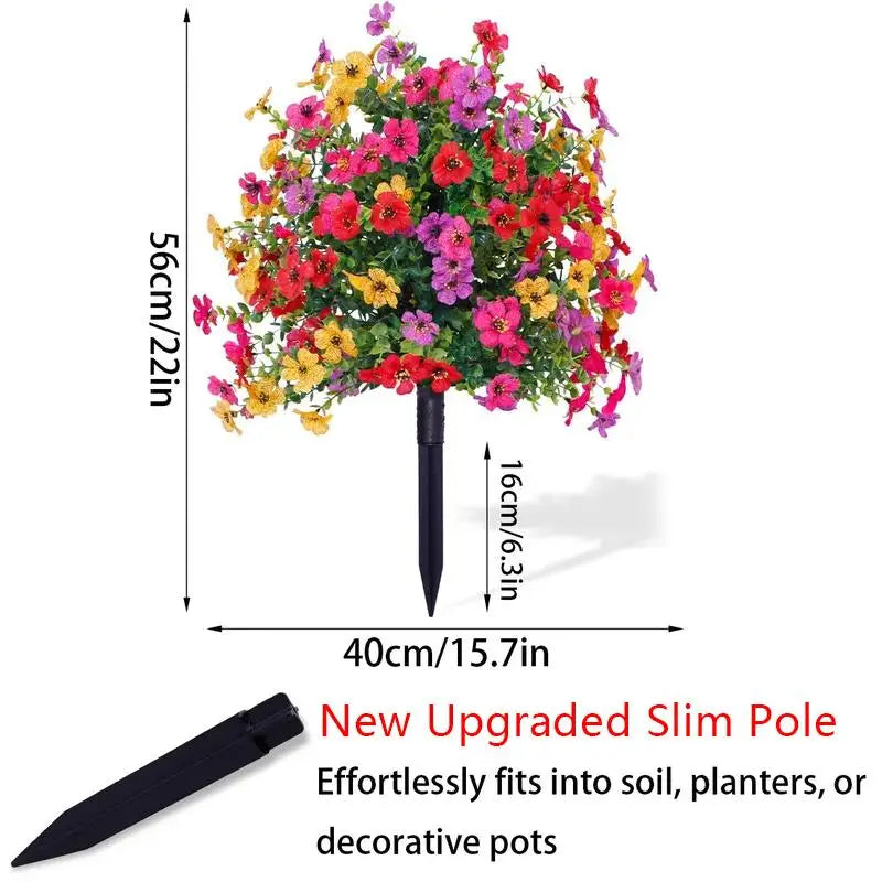 🔥Bestseller🔥Künstliche Eukalyptus- und Veilchen-Bodensteckblumendekoration