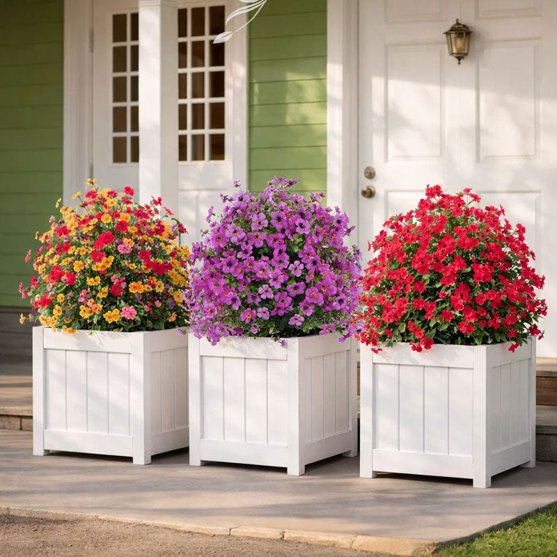 🔥Bestseller🔥Künstliche Eukalyptus- und Veilchen-Bodensteckblumendekoration