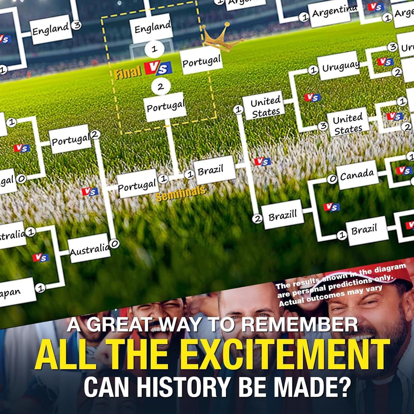 Poster met het speelschema van het WK 2026 en een overzicht van de 48 teams in de finaleronde, een 2-in-1 functionele poster.