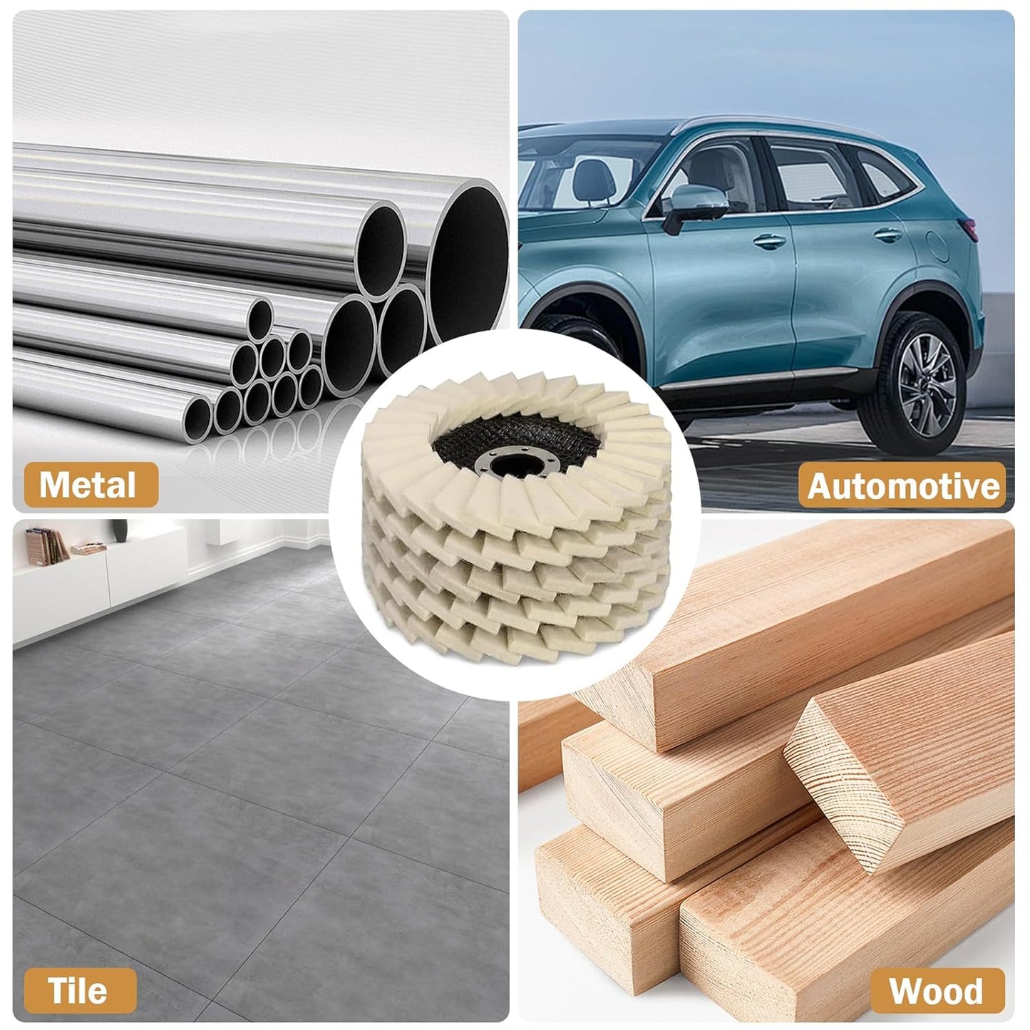 🔥Hot sale🔥5-inch lamellenpolijstschijf van wolvilt