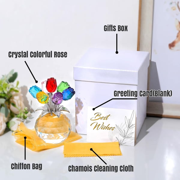 🌈✨ Crystal Flower Prism Vase ✨🌈