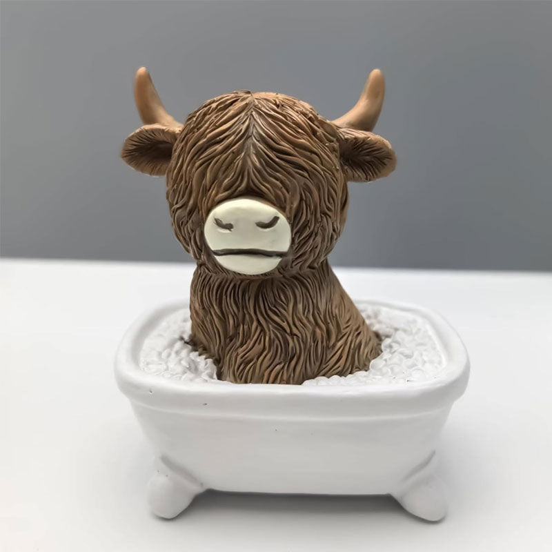 🐮 Badkamerdecoratie met Schotse hooglandkoeien