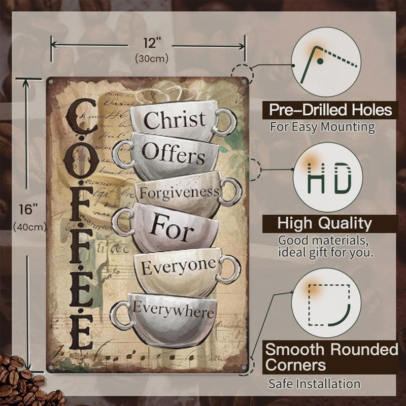 „Gnade in jeder Tasse“ – Inspirierendes Schild ⛪ – Eine zeitlose Botschaft der Barmherzigkeit für Ihren heiligen Raum