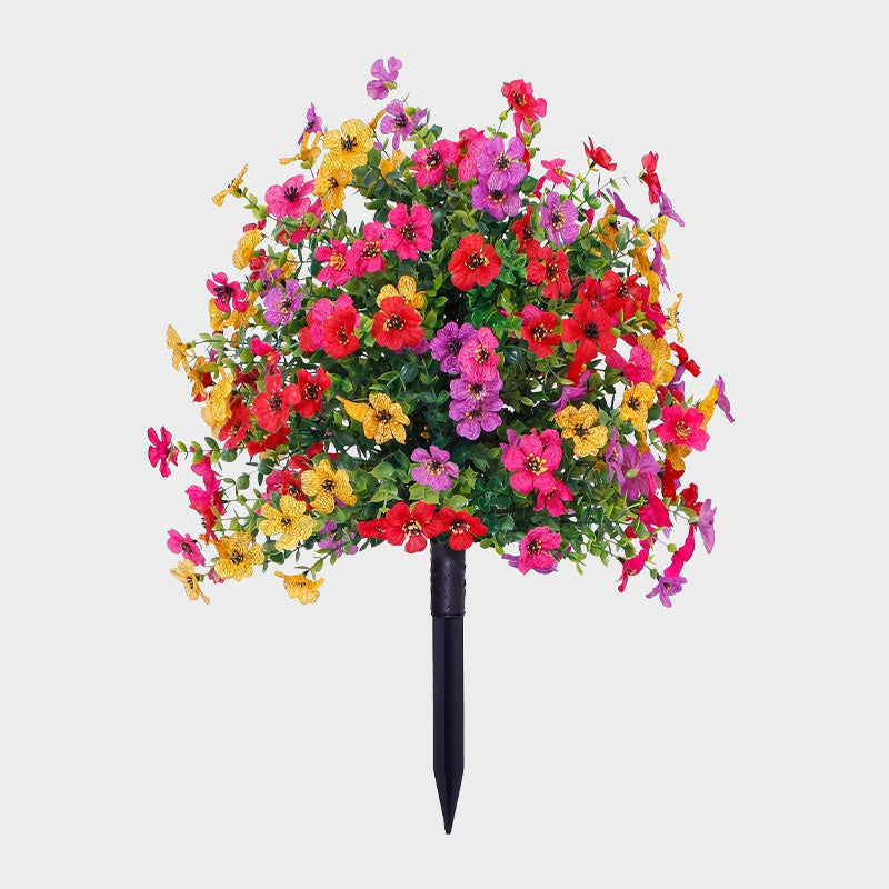 🔥Bestseller🔥Künstliche Eukalyptus- und Veilchen-Bodensteckblumendekoration