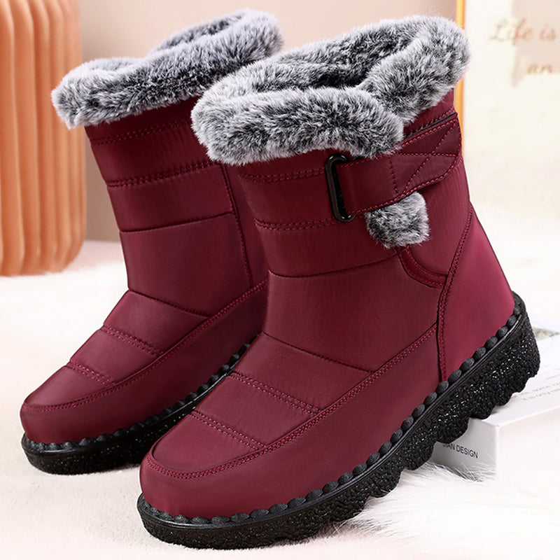 Mid-Calf Cotton High Boots For Women