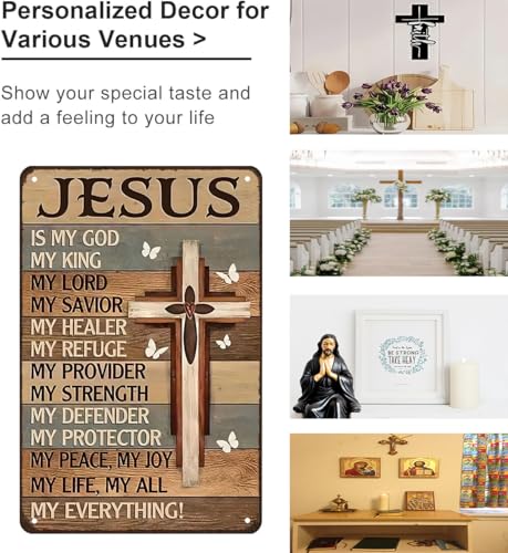 Jesus ist mein Gott, König über alles – Vintage-Blechschild